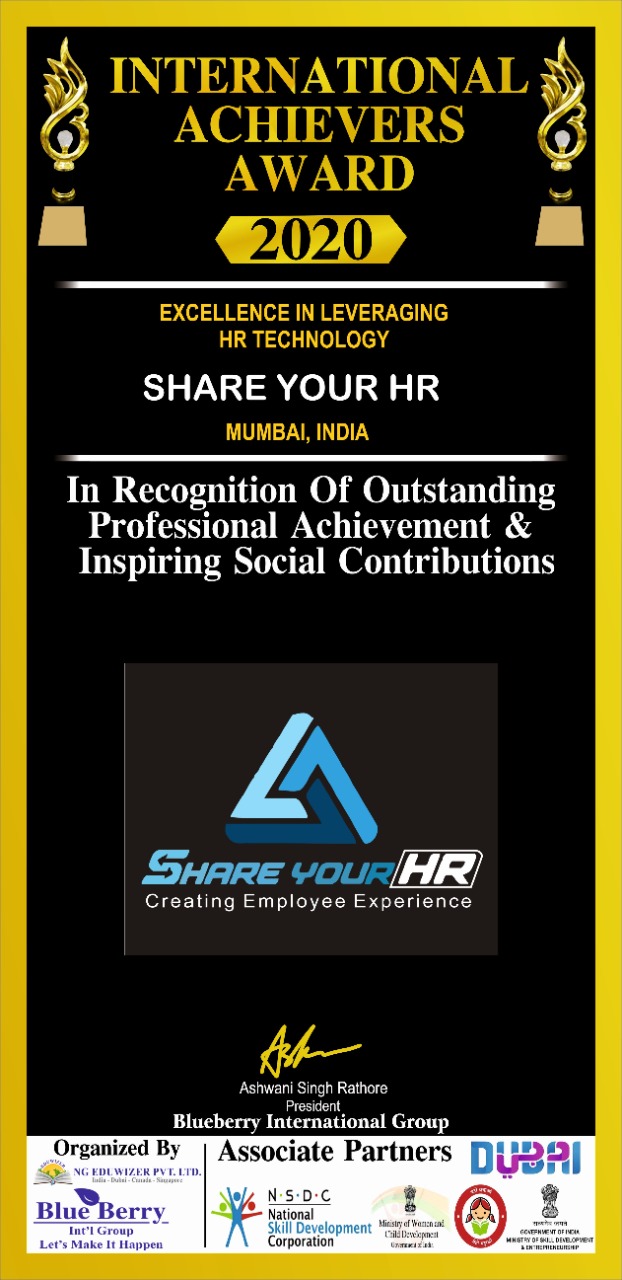 International Achievers Award 2020 - Excellence in Leveraging HR Technology